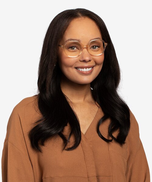 Pigment Clear Yellow AcetateEyeglass Frames for Women from EyeBuyDirect