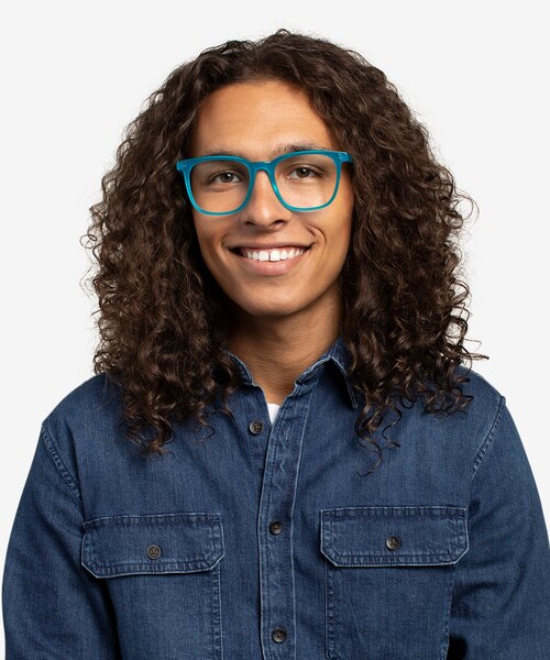 Boreal Aqua Blue AcetateEyeglass Frames for Men from EyeBuyDirect
