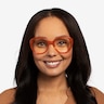 Peony Clear Orange AcetateEyeglass Frames for Women from EyeBuyDirect