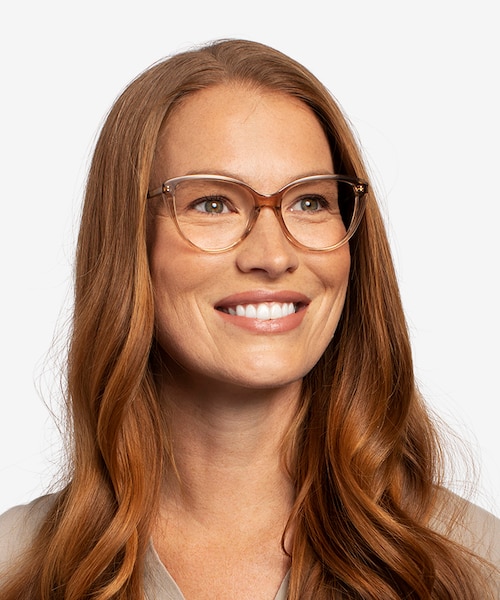 Destin Clear Brown AcetateEyeglass Frames for Women from EyeBuyDirect