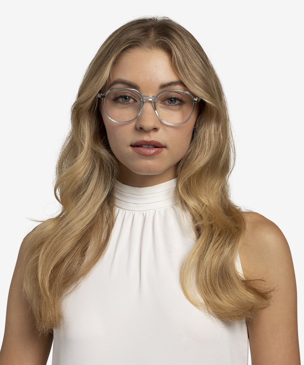 Niagara Geometric Clear Green Full Rim Eyeglasses | Eyebuydirect Canada