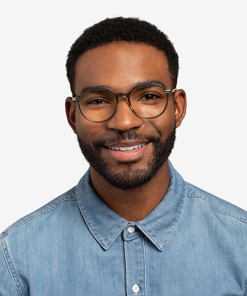 Niagara Clear Khaki Green AcetateEyeglass Frames for Men from EyeBuyDirect