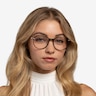 Niagara Clear Khaki Green AcetateEyeglass Frames for Women from EyeBuyDirect