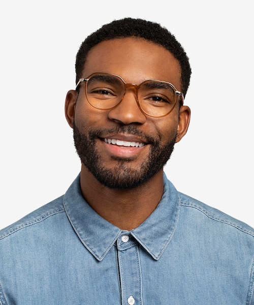 Niagara Clear Brown AcetateEyeglass Frames for Men from EyeBuyDirect