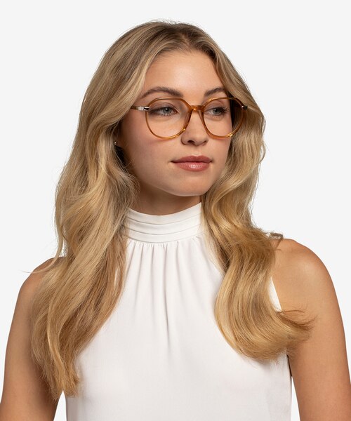 Niagara Clear Brown AcetateEyeglass Frames for Women from EyeBuyDirect