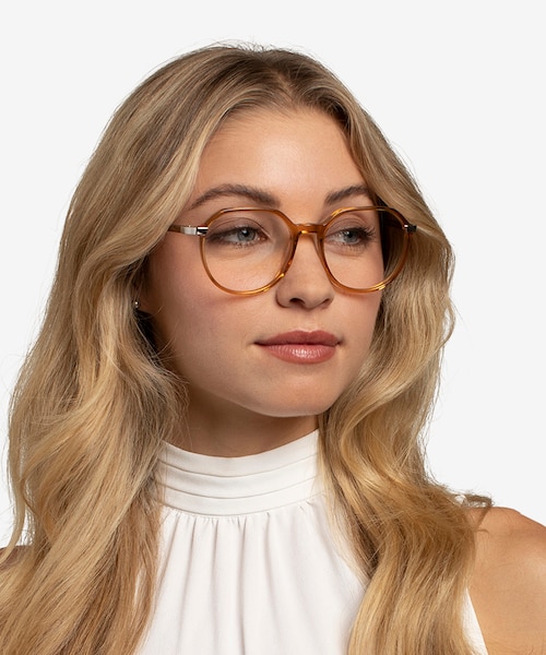 Niagara Clear Brown AcetateEyeglass Frames for Women from EyeBuyDirect