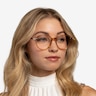 Niagara Clear Brown AcetateEyeglass Frames for Women from EyeBuyDirect