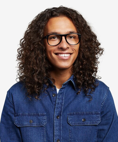 Galveston Black AcetateEyeglass Frames for Men from EyeBuyDirect