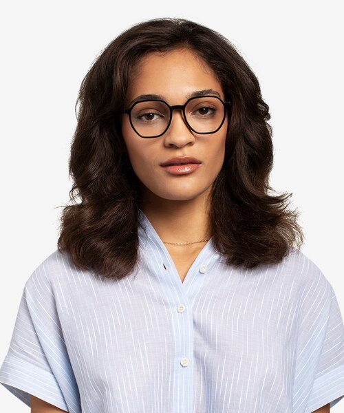 Tiki Black AcetateEyeglass Frames for Women from EyeBuyDirect