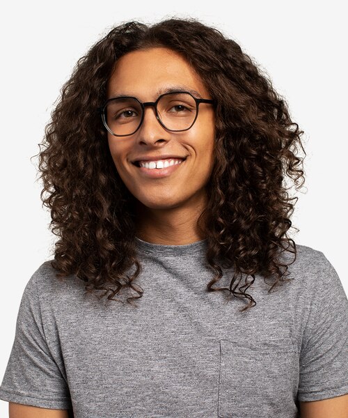 Tiki Clear Gray AcetateEyeglass Frames for Men from EyeBuyDirect