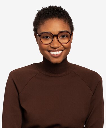 Brown   Pink Tiki -  Geek Acetate Eyeglasses