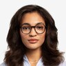 Oscar Gray Striped   Black AcetateEyeglass Frames for Women from EyeBuyDirect