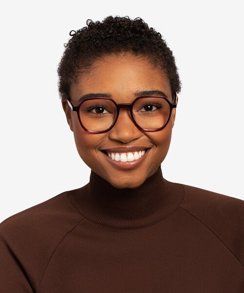 Oscar Brown Pink AcetateEyeglass Frames for Women from EyeBuyDirect