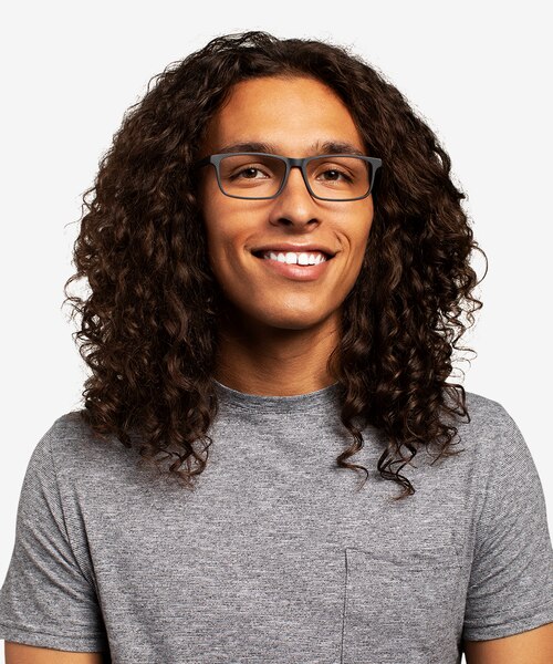 Jonas Matte Gray AcétateMontures de lunettes de vue pour Hommes d'EyeBuyDirect