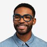 Provence Dark Blue AcetateEyeglass Frames for Men from EyeBuyDirect