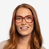 Mileva Burgundy Tortoise AcetateEyeglass Frames for Women from EyeBuyDirect
