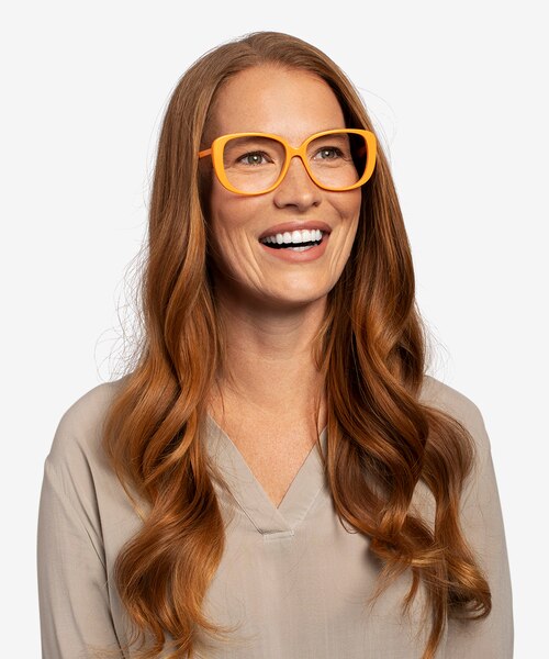 Mileva Orange AcetateEyeglass Frames for Women from EyeBuyDirect