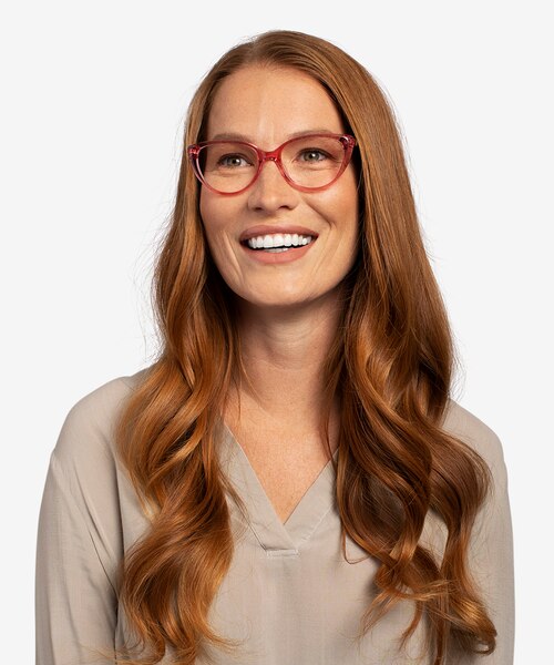 Cali Clear Pink AcetateEyeglass Frames for Women from EyeBuyDirect