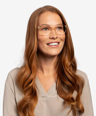 Clear Yellow Cali -  Acetate Eyeglasses