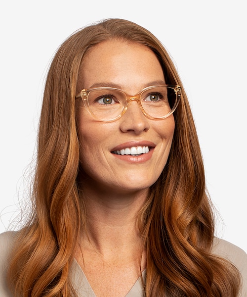 Cali Clear Yellow AcetateEyeglass Frames for Women from EyeBuyDirect