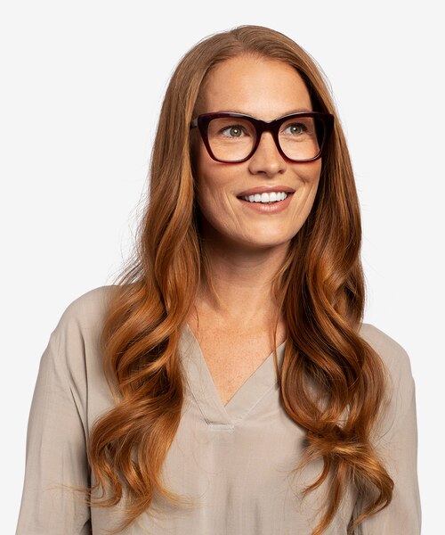 Cassie Burgundy AcetateEyeglass Frames for Women from EyeBuyDirect