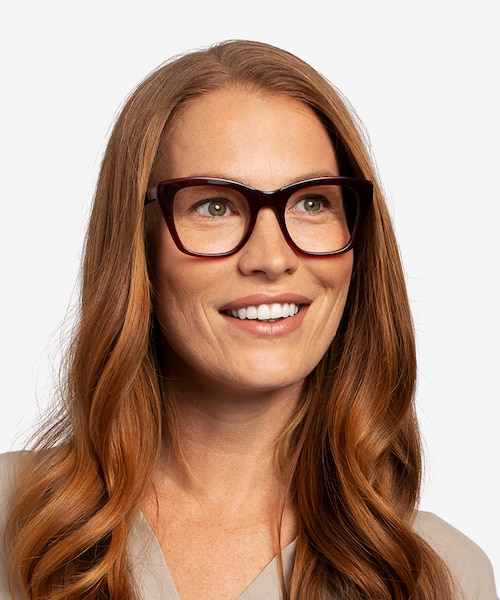 Cassie Burgundy AcetateEyeglass Frames for Women from EyeBuyDirect