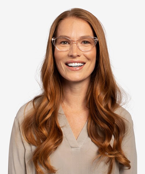 Twinkle Clear Pink AcétateMontures de lunettes de vue pour Femmes d'EyeBuyDirect