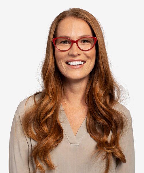 Twinkle Red AcetateEyeglass Frames for Women from EyeBuyDirect