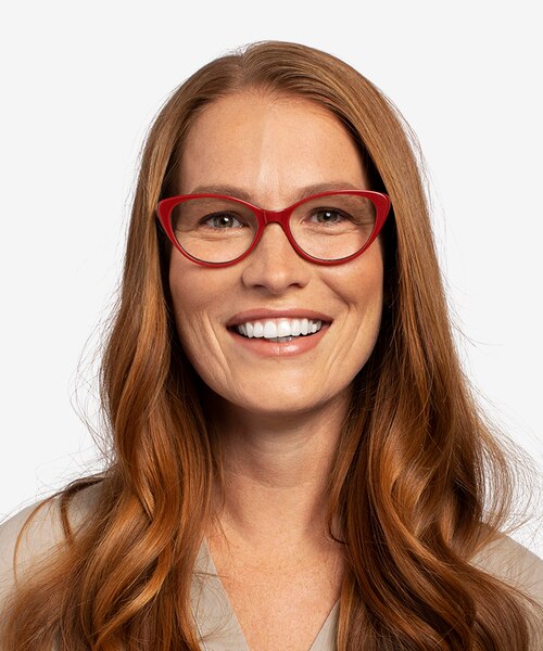 Twinkle Red AcetateEyeglass Frames for Women from EyeBuyDirect