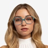 Domingo Blue AcetateEyeglass Frames for Women from EyeBuyDirect