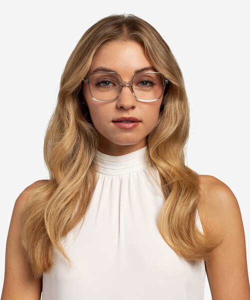Domingo Clear Gray AcetateEyeglass Frames for Women from EyeBuyDirect