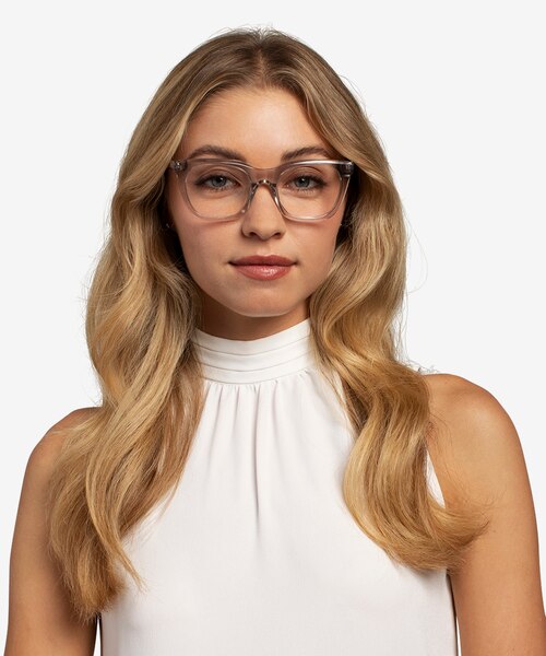 Lunar Clear Gray AcetateEyeglass Frames for Women from EyeBuyDirect