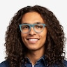 Zephyr Bleu AcétateMontures de lunettes de vue pour Hommes d'EyeBuyDirect