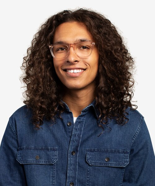 Zephyr Clear Brown AcetateEyeglass Frames for Men from EyeBuyDirect
