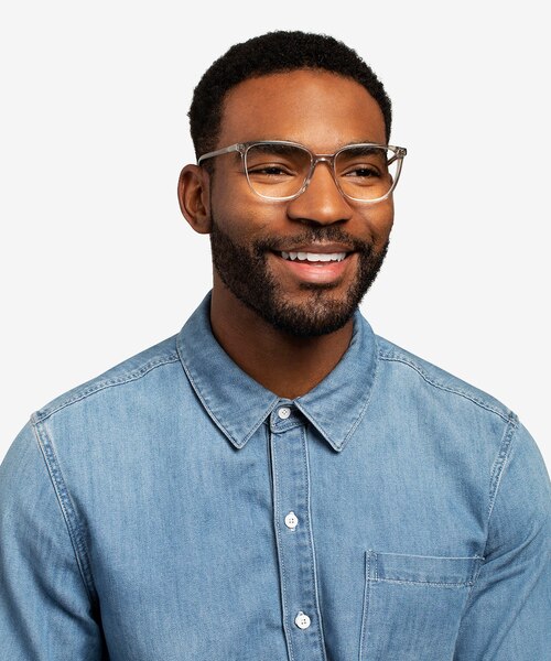 Outside Gray AcetateEyeglass Frames for Men from EyeBuyDirect