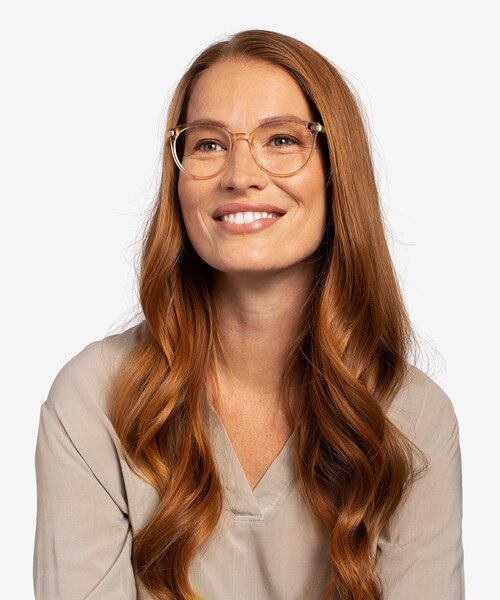 Apogee Clear Brown AcetateEyeglass Frames for Women from EyeBuyDirect