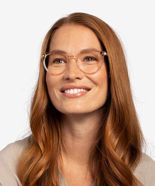 Apogee Clear Brown AcetateEyeglass Frames for Women from EyeBuyDirect