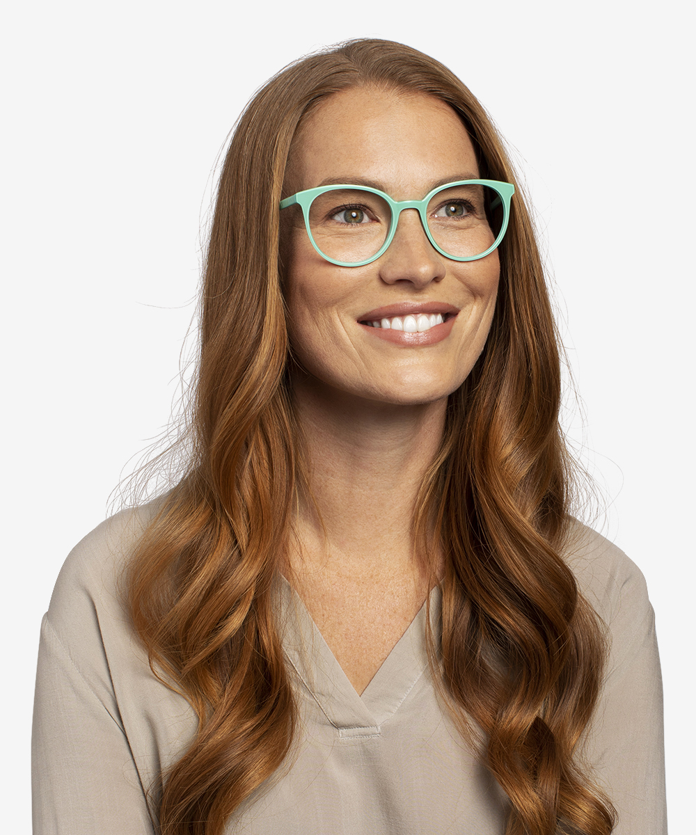 Apogee Round Green Glasses for Women Eyebuydirect Canada