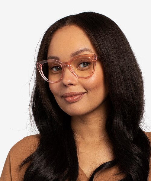 Judy Clear Pink AcetateEyeglass Frames for Women from EyeBuyDirect