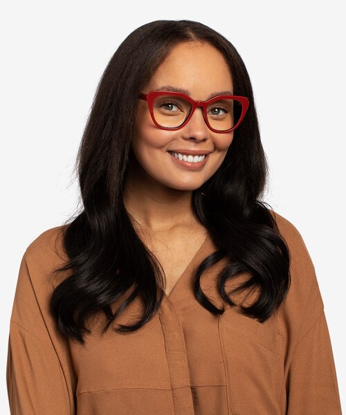 Judy Red AcetateEyeglass Frames for Women from EyeBuyDirect