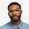 Rewind Blue AcetateEyeglass Frames for Men from EyeBuyDirect