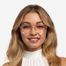 Rewind Clear Brown AcetateEyeglass Frames for Women from EyeBuyDirect