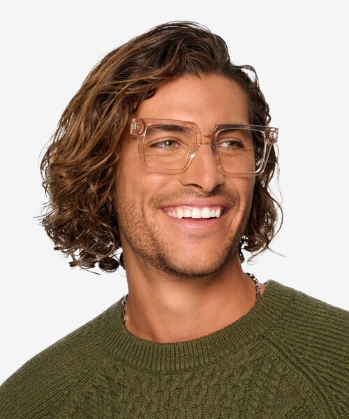 Granada Clear Pink AcetateEyeglass Frames for Men from EyeBuyDirect