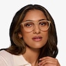 Leonia Jaune pâle AcétateMontures de lunettes de vue pour Femmes d'EyeBuyDirect