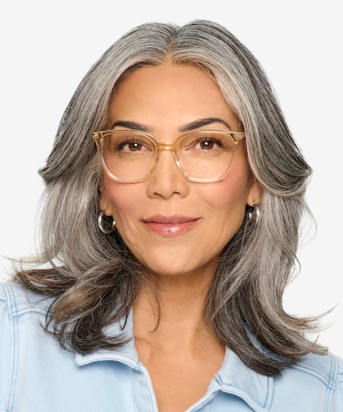 Carola Clear Yellow AcetateEyeglass Frames for Women from EyeBuyDirect