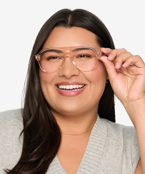 Iggy Clear Pink AcetateEyeglass Frames for Women from EyeBuyDirect