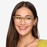 Crescendo Clear Pink AcetateEyeglass Frames for Women from EyeBuyDirect