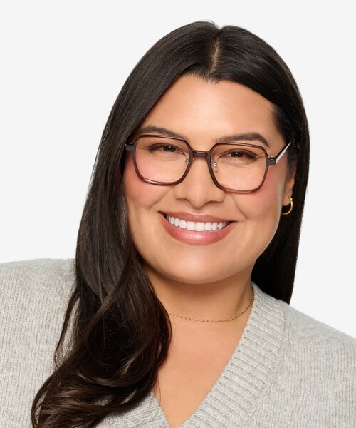 Modern Dark Brown AcetateEyeglass Frames for Women from EyeBuyDirect