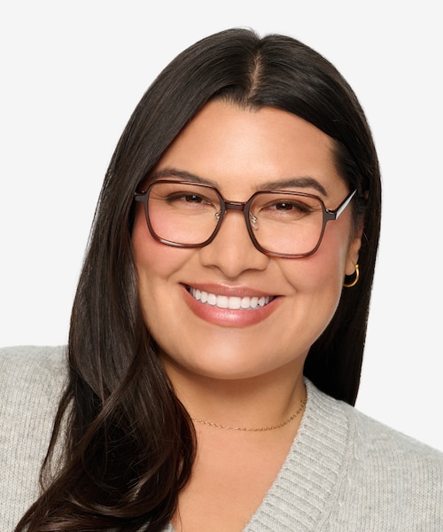 Modern Dark Brown AcetateEyeglass Frames for Women from EyeBuyDirect