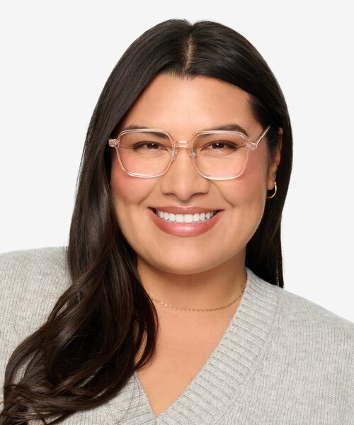 Modern Clear Pink AcetateEyeglass Frames for Women from EyeBuyDirect
